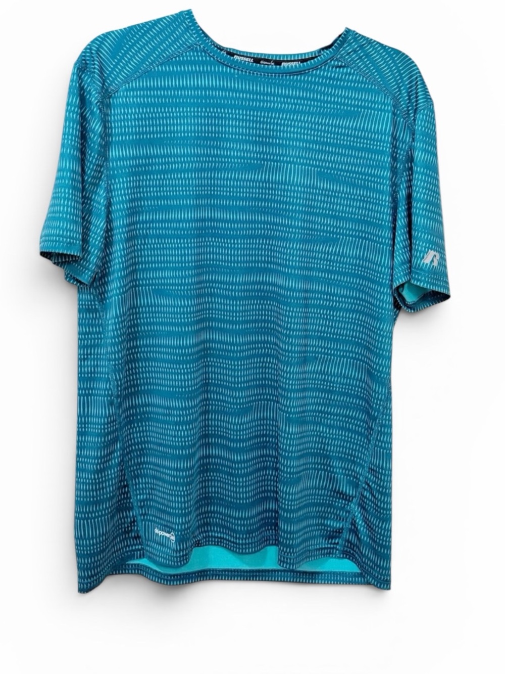 Russell Athletic Teal Training Tee with Dark Teal Accents
